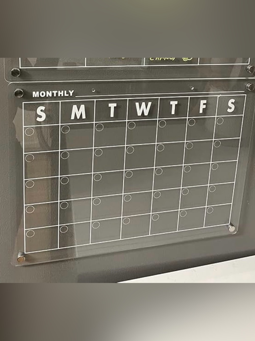 Monthly Acrylic Calendar- Clear